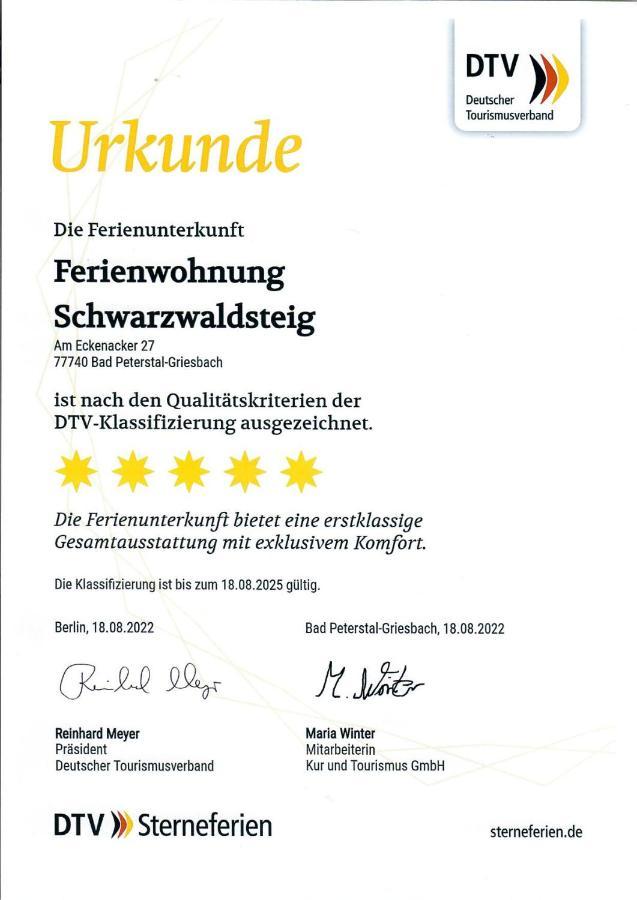 Ferienwohnung Schwarzwaldsteig Bad Peterstal-Griesbach Exteriér fotografie